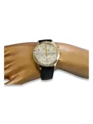 Gold men's watch Geneve ★ zlotychlopak.pl ★ Gold purity 585 333 Low Price!