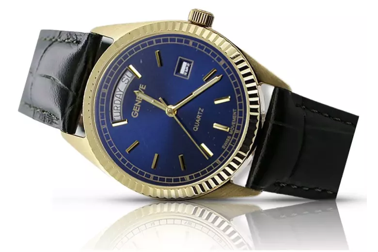 Gold Men's Watch Geneve ★ Zlotychlopak.pl ★ Gold Reinheit 585 333 niedriger Preis!