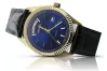 Amarillo 14k oro hombre mujer reloj Geneve mw013ydbl