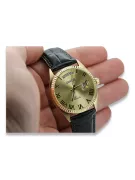 Gold men's watch Geneve ★ zlotychlopak.pl ★ Gold purity 585 333 Low Price!