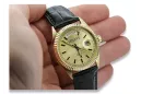 Gold men's watch Geneve ★ zlotychlopak.pl ★ Gold purity 585 333 Low Price!