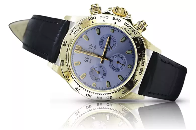 Reloj para hombres de oro Geneve ★ https://zlotychlopak.pl/es/ ★ Pureza de oro 585 333 Precio bajo!