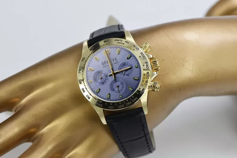 Reloj para hombres de oro Geneve ★ https://zlotychlopak.pl/es/ ★ Pureza de oro 585 333 Precio bajo!