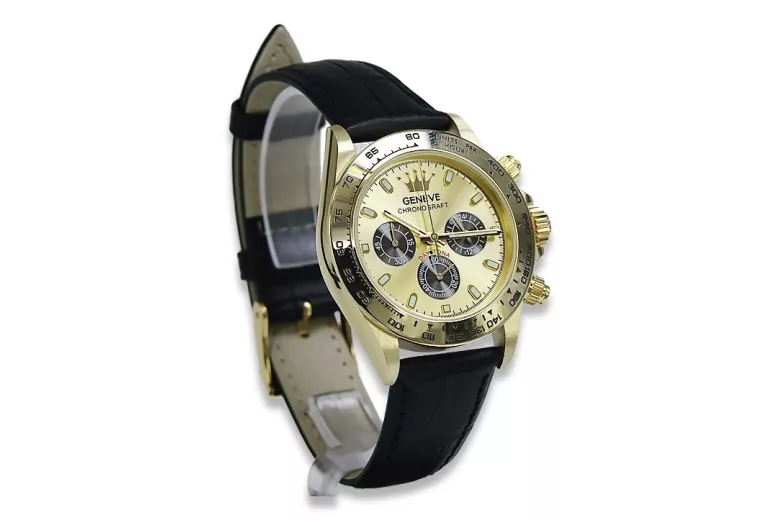 Montre hommes d'or Geneve ★ https://zlotychlopak.pl/fr/ ★ Pureté d'or 585 333 Low Price!