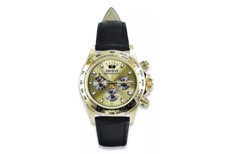 Reloj para hombres de oro Geneve ★ https://zlotychlopak.pl/es/ ★ Pureza de oro 585 333 Precio bajo!