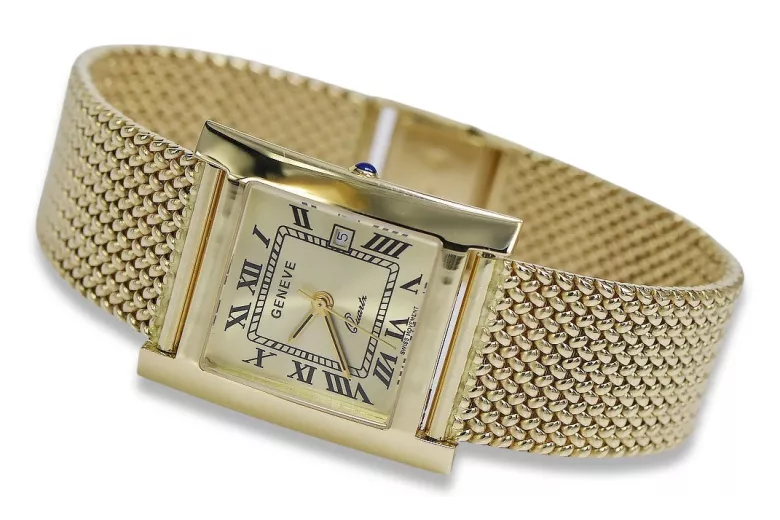 Reloj para hombres de oro Geneve ★ https://zlotychlopak.pl/es/ ★ Pureza de oro 585 333 Precio bajo!