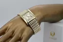 Gold men's watch Geneve ★ zlotychlopak.pl ★ Gold purity 585 333 Low Price!