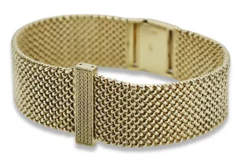 Pulsera de oro para dama para hombre, estilo reloj italiano 14k 585 coth002y&mbw014y