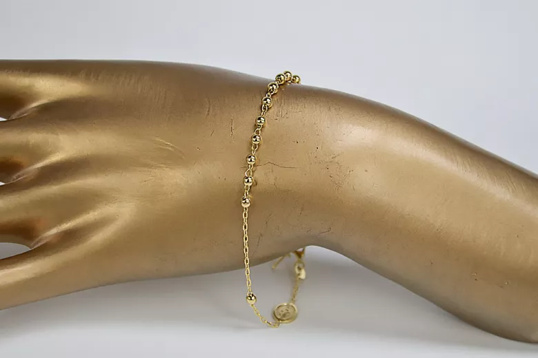 Bracelet★ chapelet en or rose jaune russiangold.com ★ or 585 333 Prix bas