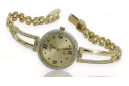 Yellow 14k gold lady round Geneve watch lw075ydy