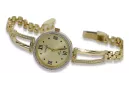 Gelb 14k gold lady rund Geneve watch lw075ydy