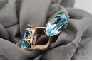 Original Jahrgang 14K Rose Gold Aquamarine Ring Vintage Stil vec021r