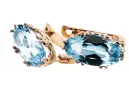 Original Jahrgang 14K Rose Gold Aquamarine Ring Vintage Stil vec021r