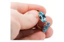 Original Vintage 14K Rose Gold Aquamarine Inel stil Vintage vec021r