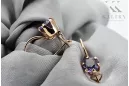 Урожай ремесла сережки Alexandrite оригінальний 14K Рожеве золото vec056r