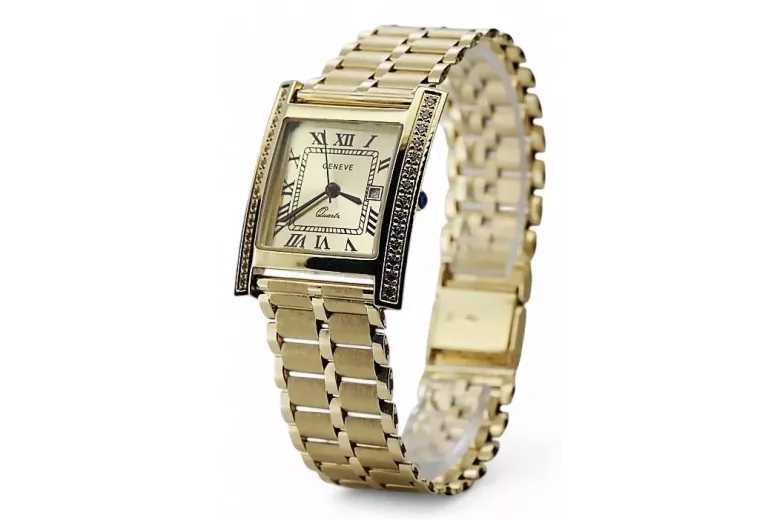 Reloj para hombres de oro Geneve ★ https://zlotychlopak.pl/es/ ★ Pureza de oro 585 333 Precio bajo!