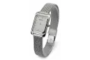 14K White Gold Square Women's Watch, lw003wdw&lbw003w