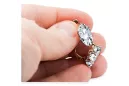 Original Jahrgang 14K Rose Gold Zircon Ring Vintage vec021r