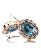 Aquamarine Original 14K Rose Gold cercei de stil vintage vec007r