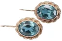 Aquamarine Original 14K Rose Gold Boucles d'oreilles vintage vec007r