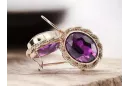 Amethyst Original 14K Rose Gold earrings Vintage Jewlery vec007r