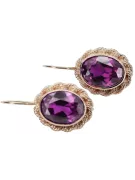 Amethyst Original 14K Rose Gold Ohrringe Vintage Jewlery vec007r