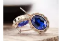 Vintage Jewlery earrings Sapphire 14K Rose Gold vec007r