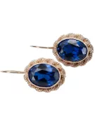 Vintage Jewlery earrings Sapphire 14K Rose Gold vec007r