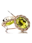 Original 14 Karat Roségold Gelber Peridot Vintage Ohrringe vec007r