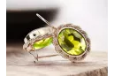 Original 14 Karat Roségold Gelber Peridot Vintage Ohrringe vec007r