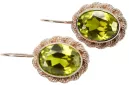 Original 14 Karat Roségold Gelber Peridot Vintage Ohrringe vec007r