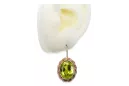 Original 14K Aur Roz Galben Peridot cercei Vintage vec007r