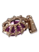 Anhänger Vintage Stil Amethyst Originales Vintage-Roségold aus 14 Karat vpc008r