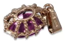 Anhänger Vintage Stil Amethyst Originales Vintage-Roségold aus 14 Karat vpc008r