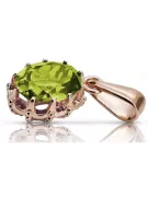 Colgante Peridote Amarillo Original Vintage 14K Rose Gold Vintage craft vpc008r