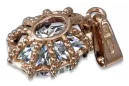 Pendentif de style vintage en zircon original vintage en or rose 14 carats vpc008r