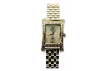 Złoty zegarek damski 14k z BRYLANTAMI 0.33ct Geneve lwd002ydg&lbw004y