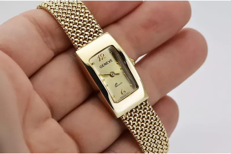 Reloj de oro para hombre Geneve ★ zlotychlopak.pl ★ Pureza de oro 585 333 Precio bajo!