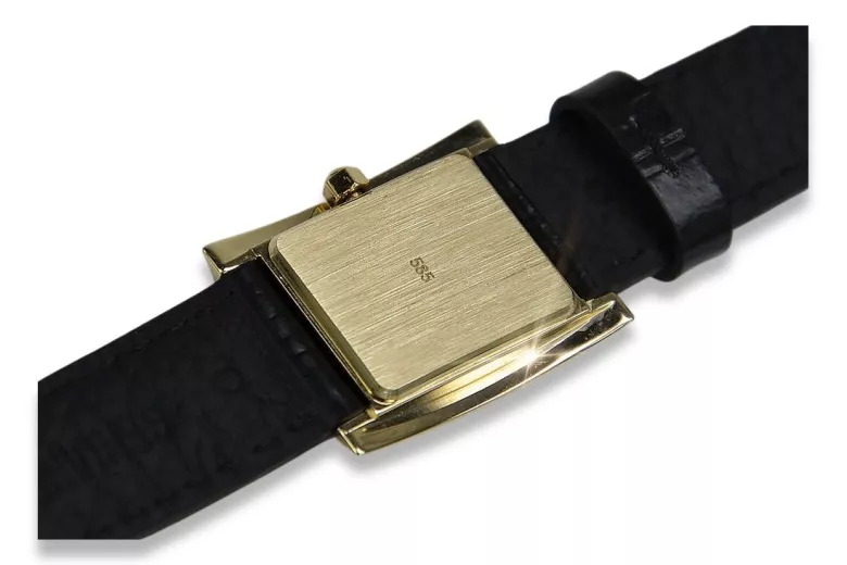 Gold men's watch Geneve ★ zlotychlopak.pl ★ Gold purity 585 333 Low Price!