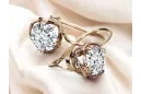 Earrings Vintage style Zircon Original Vintage 14K Rose Gold vec029r