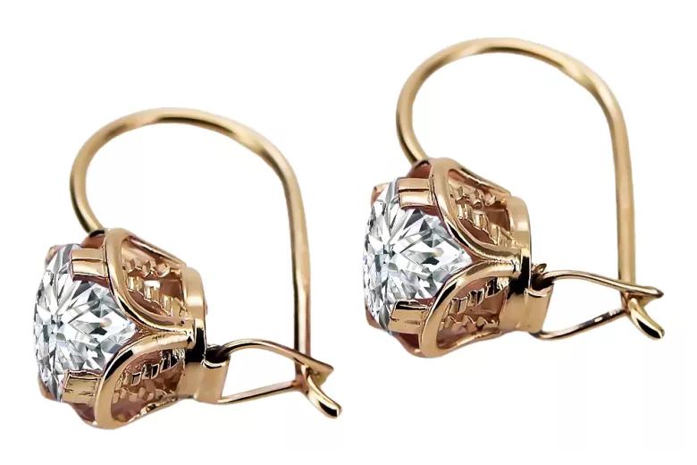 Pendientes Estilo vintage Zircon Original Vintage 14K Rose Gold vec029r