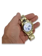 14K Gold Men's Watch, Blue Dial, 40mm - Geneve