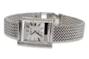 14K White Gold Diamond Watch, Прямоугольный 0.25ct lwd035wds&lbw003w