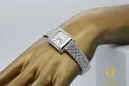 14K White Gold Diamond Watch, Rectangular 0.25ct lwd035wds&lbw003w