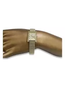 14K Gold Diamond Women's Watch, прямоугольник 0.25ct lwd035ydg&lbw003y