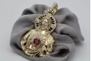 Colgante con icono de medallón de Jesús ★ https://zlotychlopak.pl/es/ ★ Oro 585 333 precio bajo