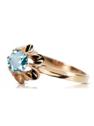 Vintage Ring Aquamarine Original Vintage 14K Rose Gold vrc004r