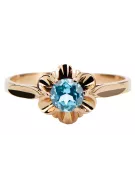 Vintage Ring Aquamarine Original Vintage 14K Rose Gold vrc004r