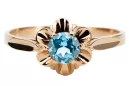 Inel Vintage Aquamarine Original Vintage 14K Rose Gold vrc004r