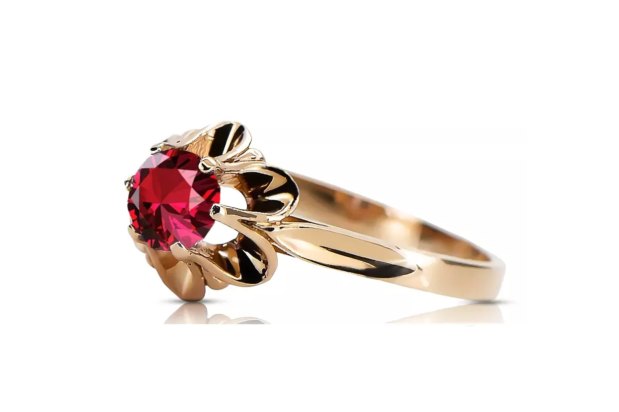 Ruby Original Vintage 14K Rose Gold Ring Vintage craft vrc004r